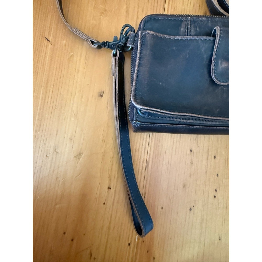 STS Ranchwear Distressed Brown Leather Wallet/Purse Crossbody Or Wristlet - Picture 10 of 14